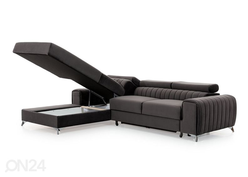 Угловой диван-кровать с ящиком увеличить