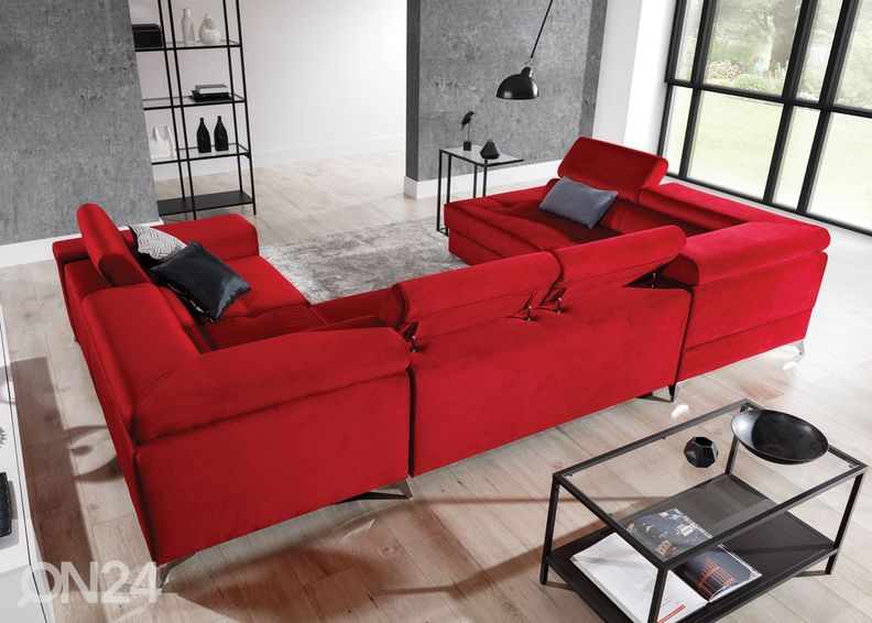 Угловой диван-кровать с ящиком увеличить