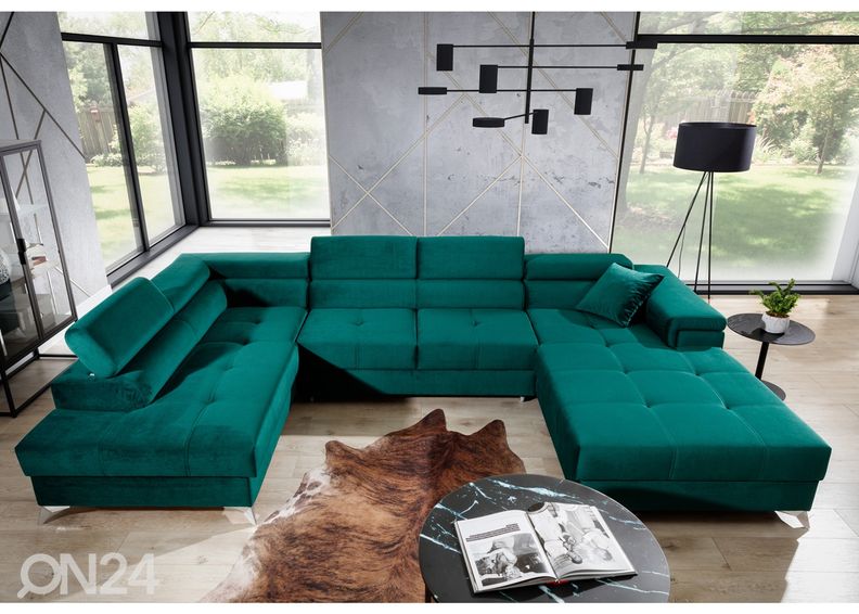 Угловой диван-кровать с ящиком увеличить