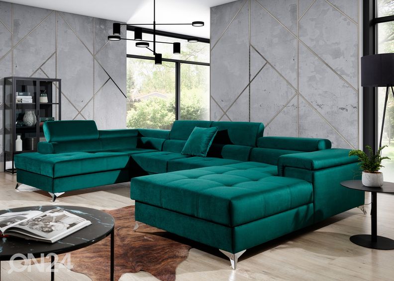 Угловой диван-кровать с ящиком увеличить