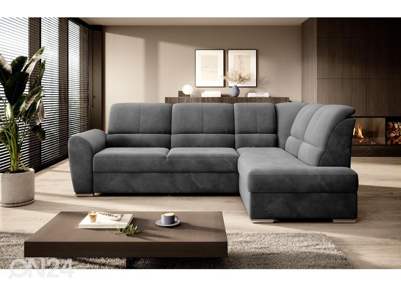 Угловой диван-кровать с ящиком увеличить