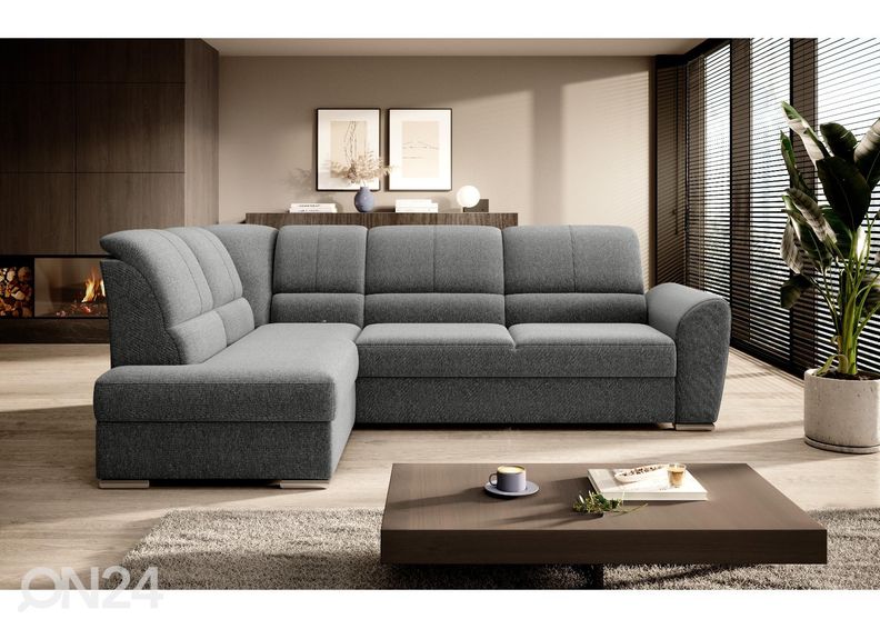 Угловой диван-кровать с ящиком увеличить