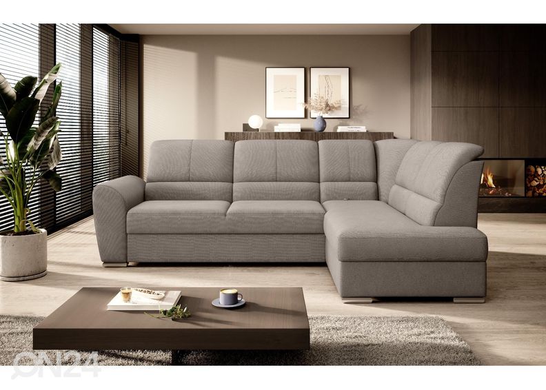 Угловой диван-кровать с ящиком увеличить