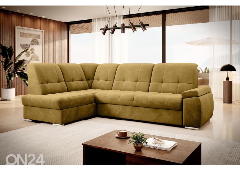 Угловой диван-кровать с ящиком увеличить