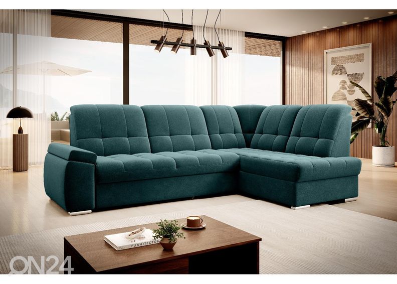 Угловой диван-кровать с ящиком увеличить