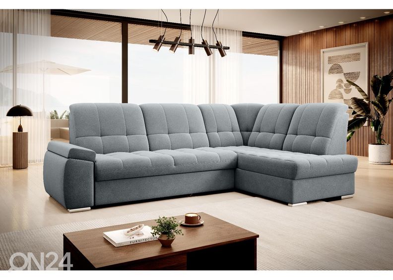 Угловой диван-кровать с ящиком увеличить