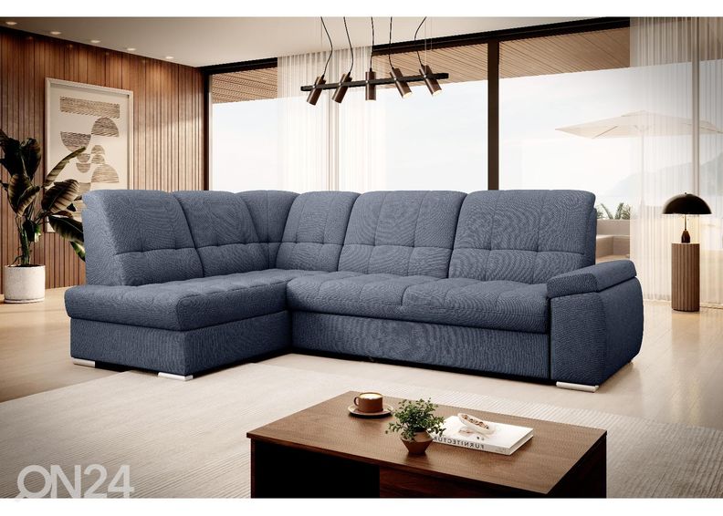 Угловой диван-кровать с ящиком увеличить