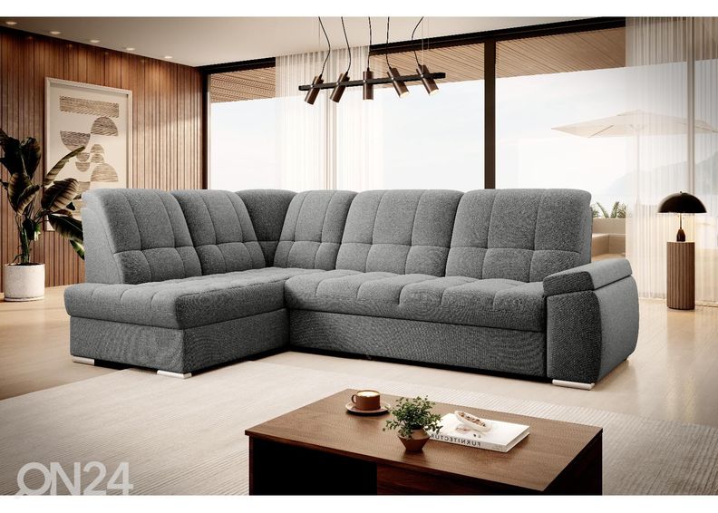 Угловой диван-кровать с ящиком увеличить