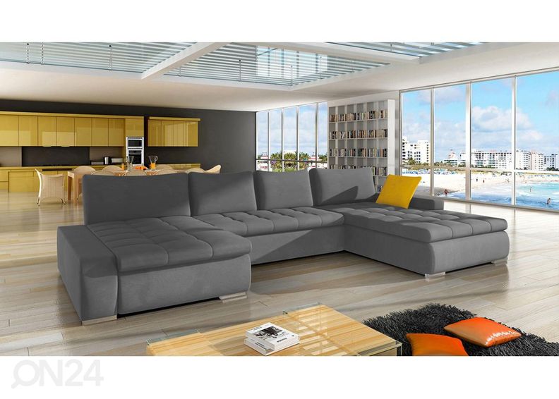 Угловой диван-кровать с ящиком увеличить