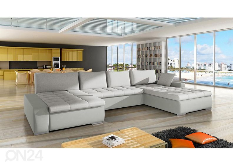 Угловой диван-кровать с ящиком увеличить