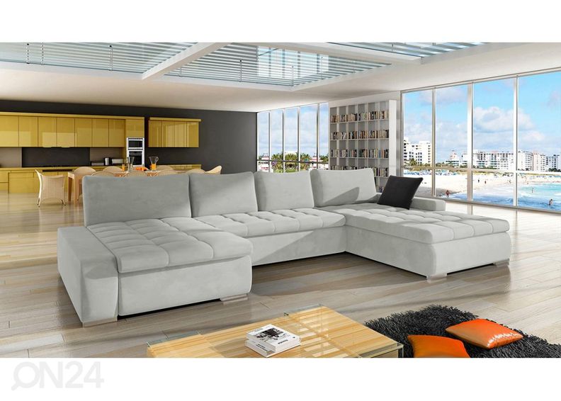 Угловой диван-кровать с ящиком увеличить