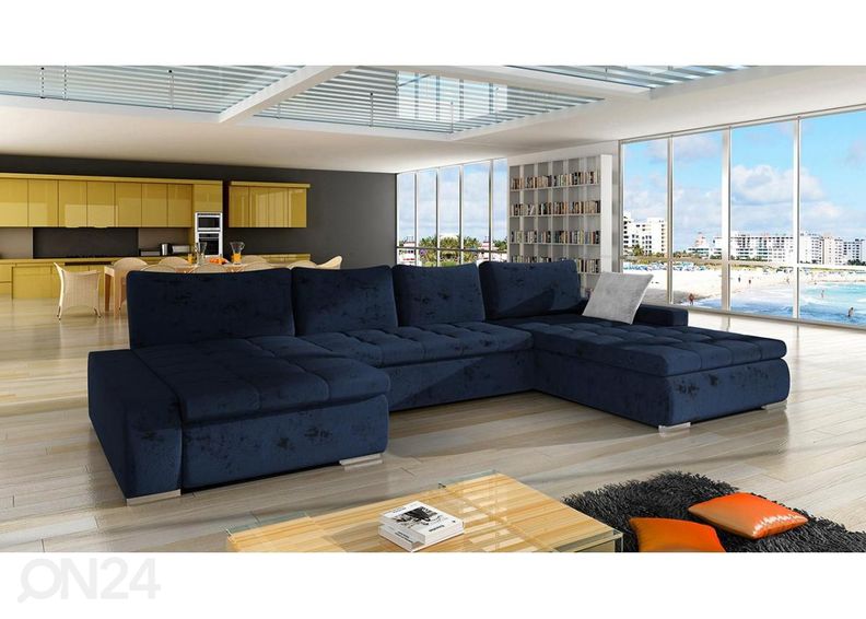 Угловой диван-кровать с ящиком увеличить