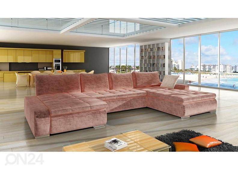 Угловой диван-кровать с ящиком увеличить