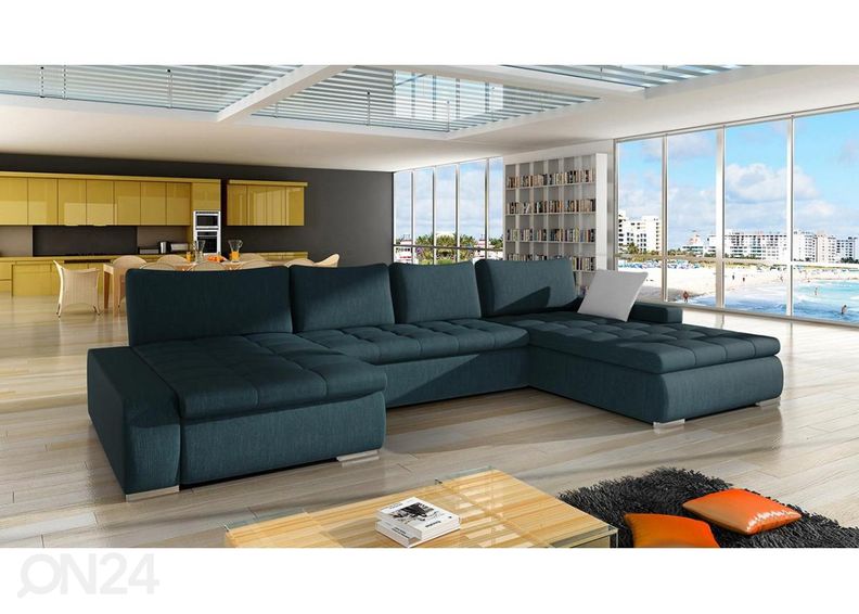 Угловой диван-кровать с ящиком увеличить