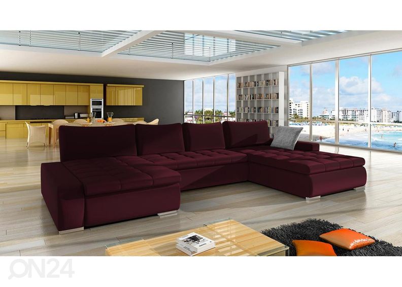 Угловой диван-кровать с ящиком увеличить