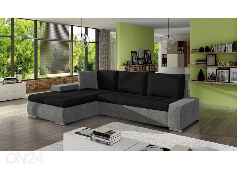 Угловой диван-кровать с ящиком увеличить