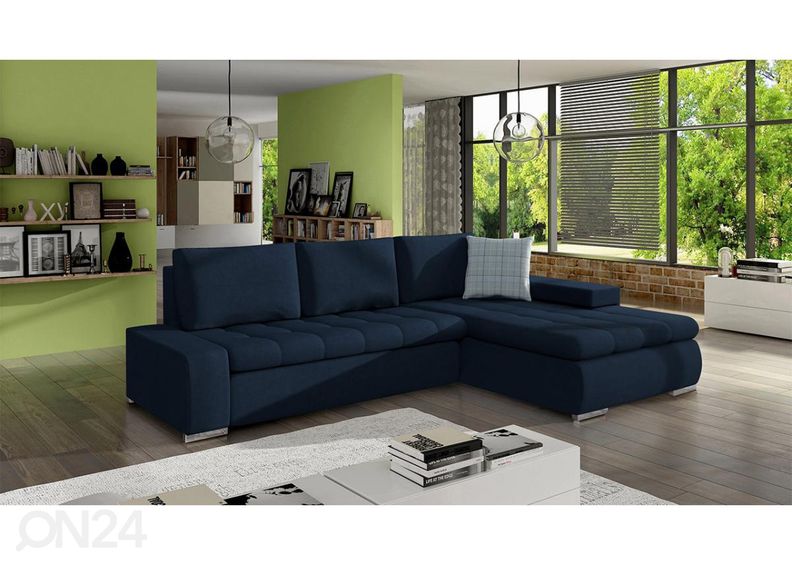 Угловой диван-кровать с ящиком увеличить