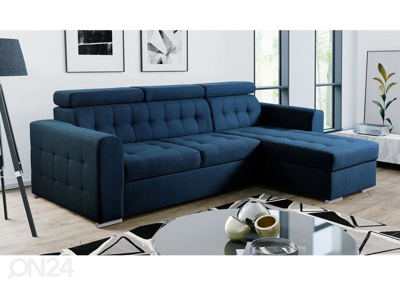 Угловой диван-кровать с ящиком увеличить