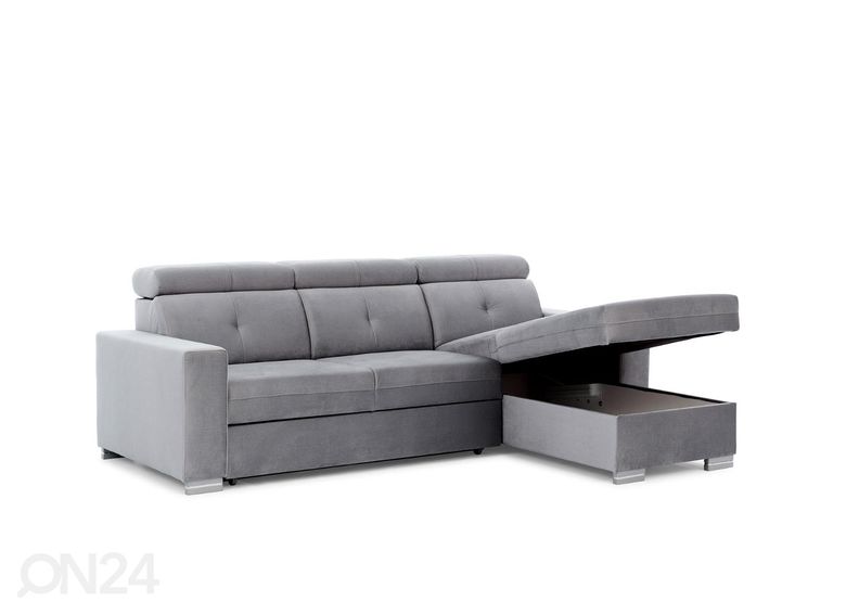 Угловой диван-кровать с ящиком увеличить