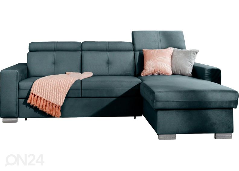 Угловой диван-кровать с ящиком увеличить