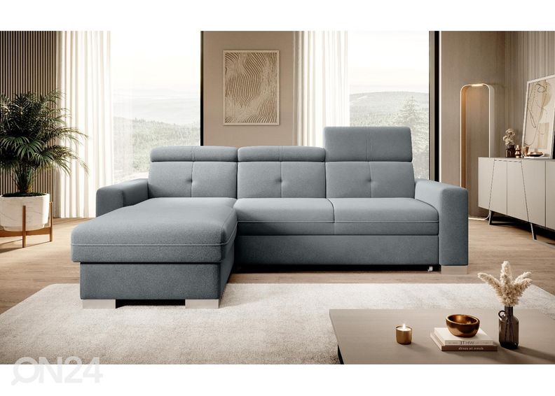 Угловой диван-кровать с ящиком увеличить