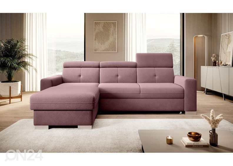 Угловой диван-кровать с ящиком увеличить