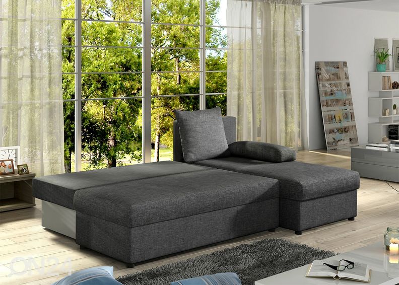 Угловой диван-кровать с ящиком Calvin увеличить