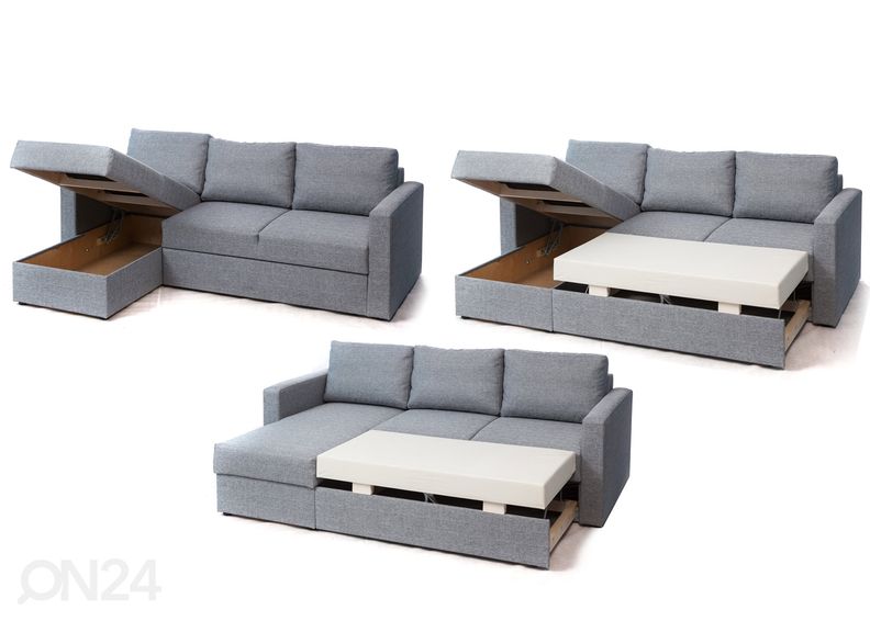 Угловой диван-кровать с ящиком Mia увеличить