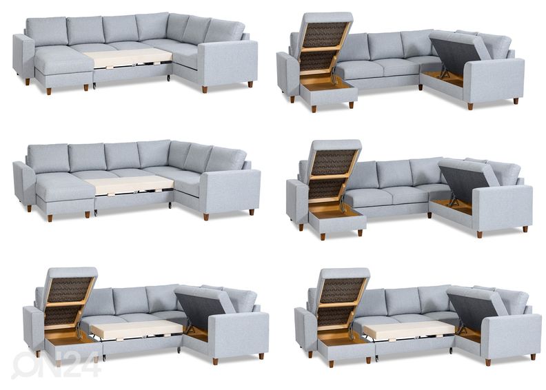 Угловой диван-кровать с ящиком Renate XL увеличить