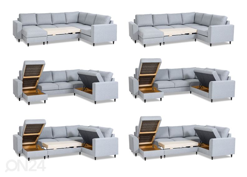 Угловой диван-кровать с ящиком Renate XL увеличить