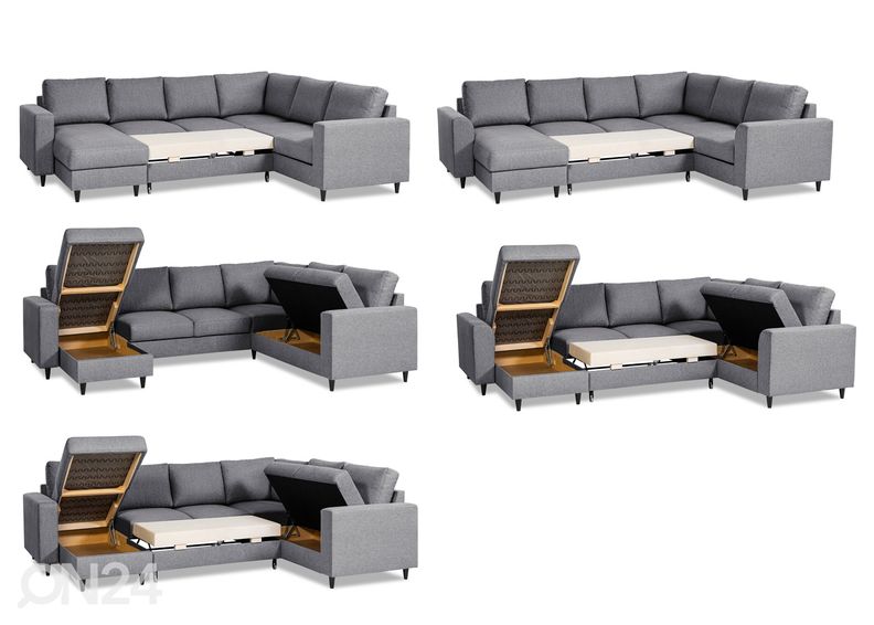 Угловой диван-кровать с ящиком Renate XL увеличить