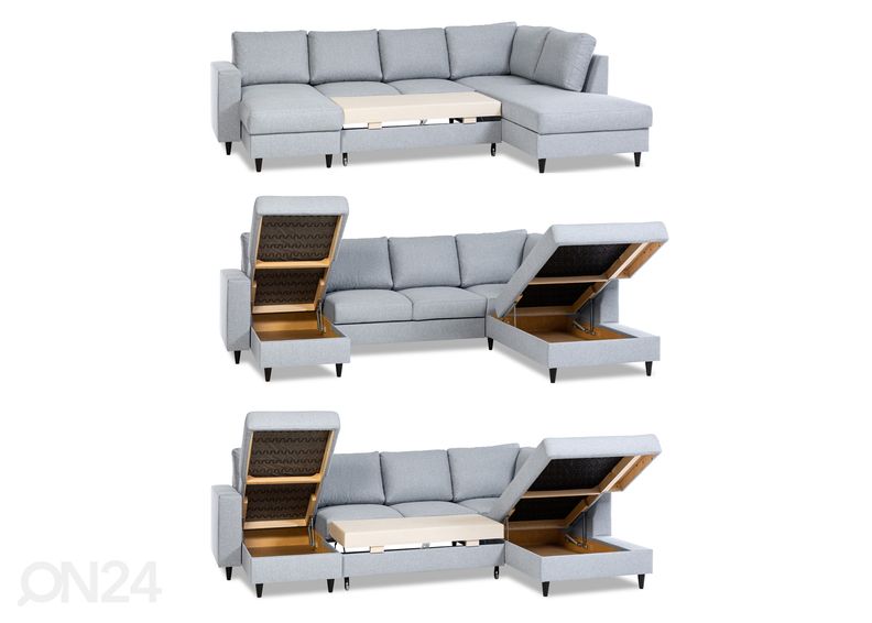 Угловой диван-кровать с ящиком Renate XXL увеличить