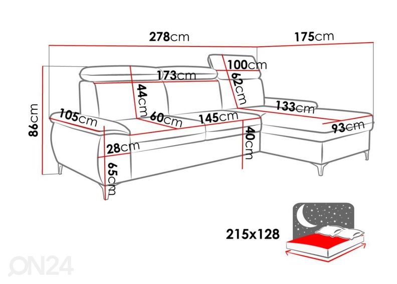 Угловой диван-кровать увеличить