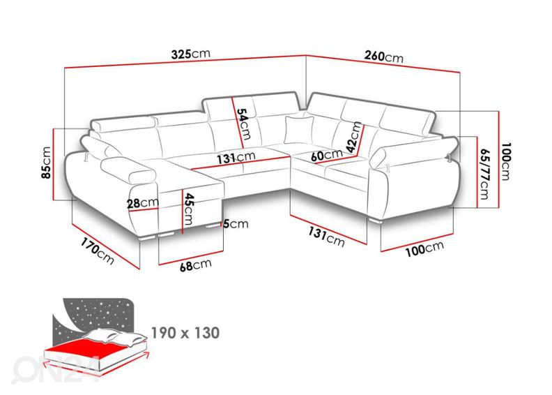 Угловой диван-кровать увеличить