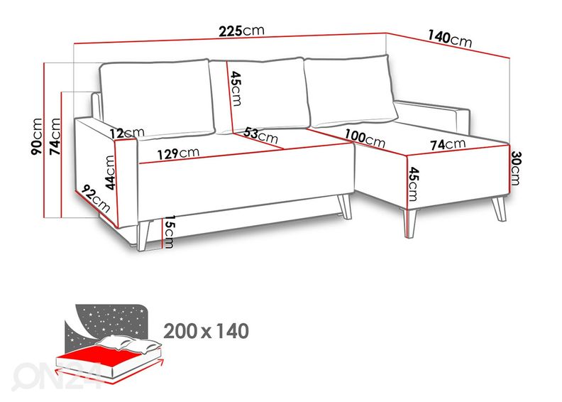 Угловой диван-кровать увеличить