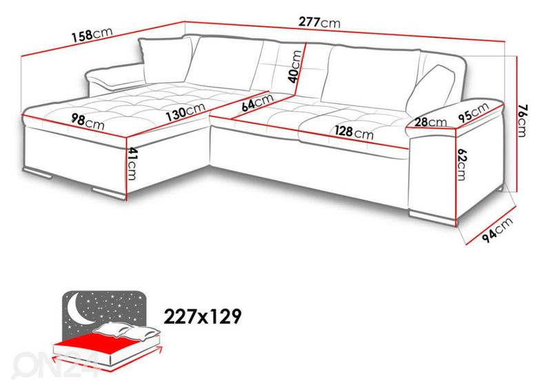 Угловой диван-кровать увеличить