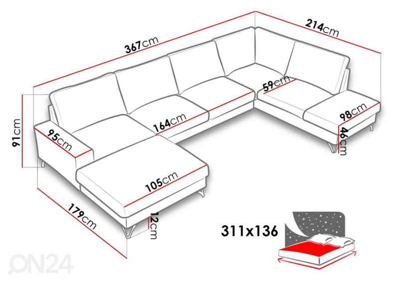 Угловой диван-кровать увеличить