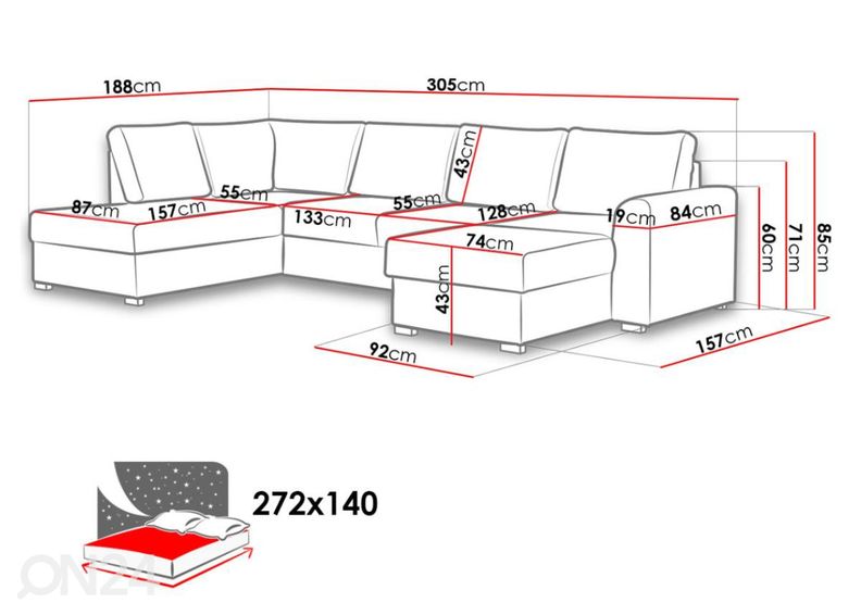 Угловой диван-кровать увеличить
