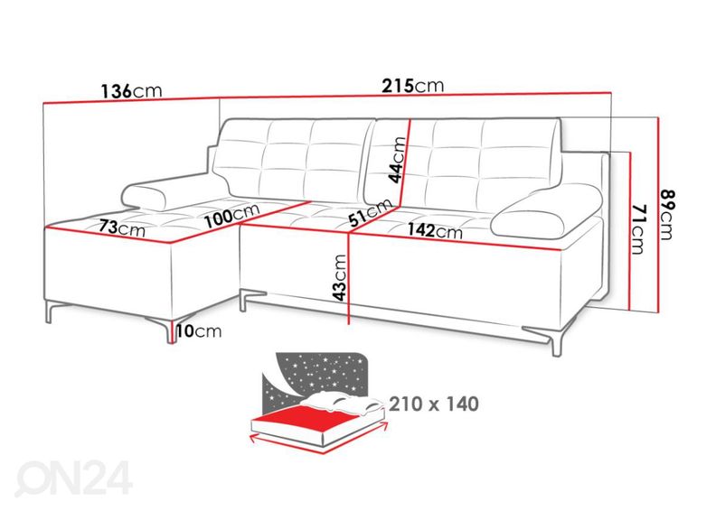Угловой диван-кровать увеличить