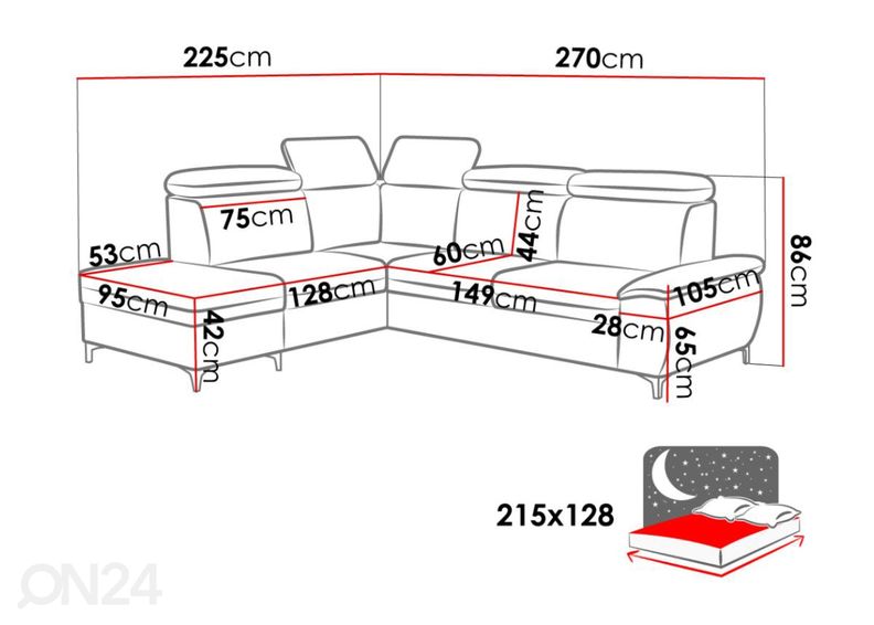 Угловой диван-кровать увеличить