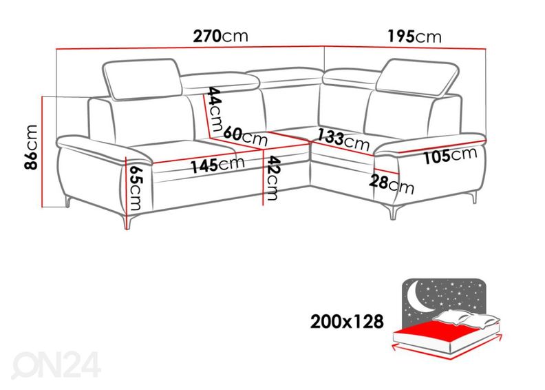 Угловой диван-кровать увеличить