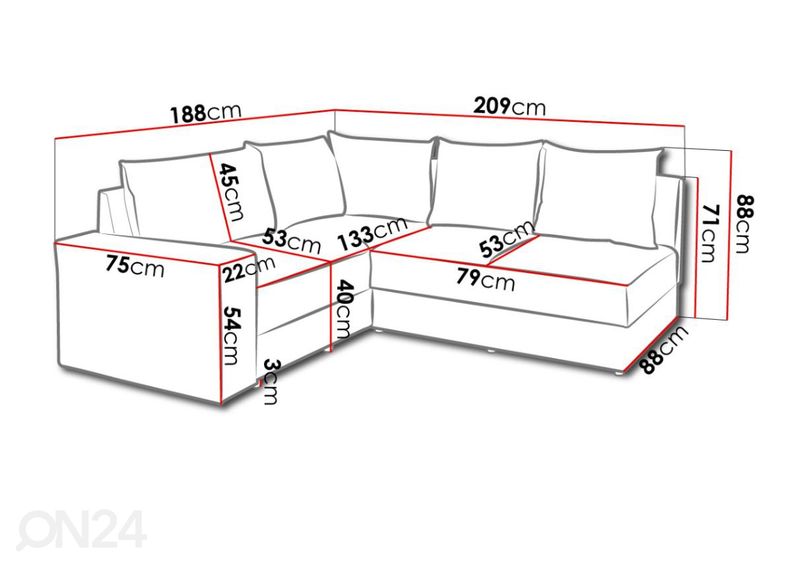 Угловой диван-кровать Bongo увеличить