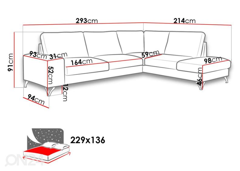 Угловой диван-кровать Flavio увеличить