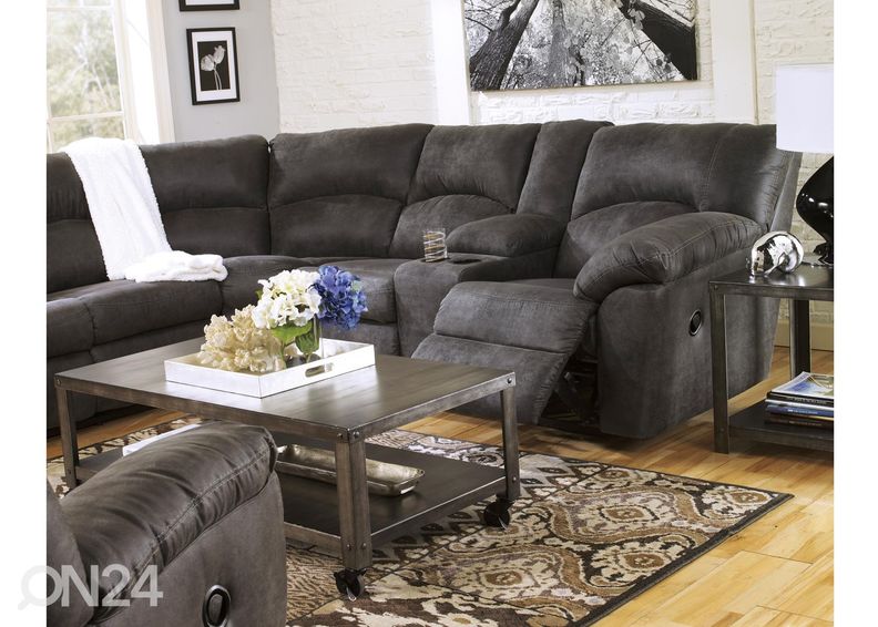 Угловой диван с механизмом подножки Recliner Tambo Pewter увеличить