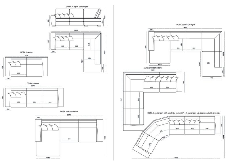 Угловой диван Dora Jumbo увеличить