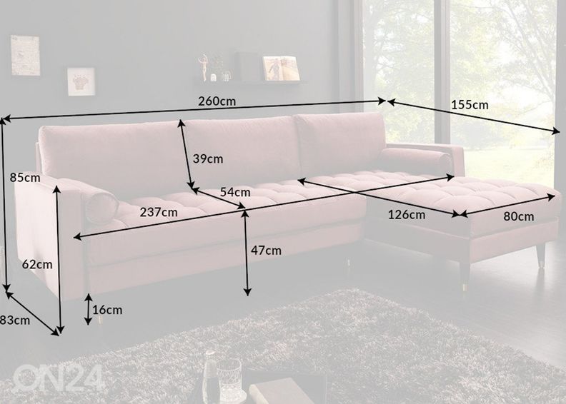 Угловой диван Velvet II увеличить