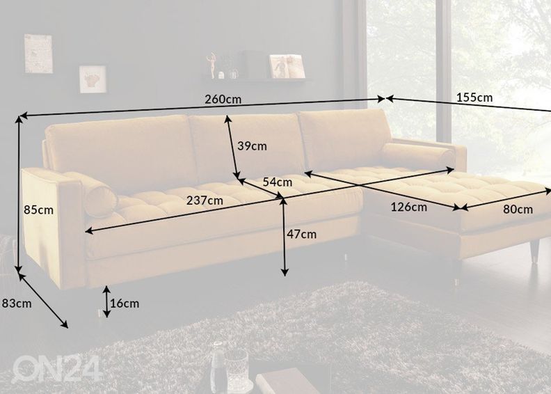 Угловой диван Velvet II увеличить