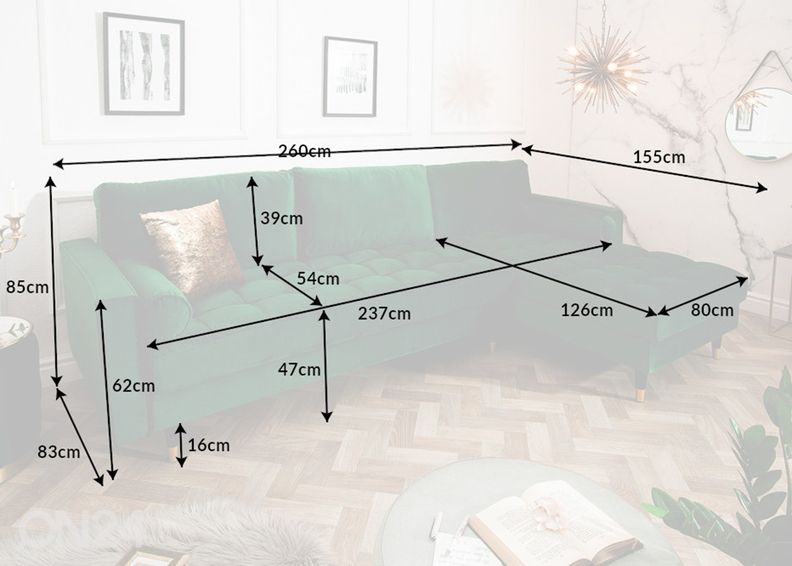 Угловой диван Velvet II увеличить