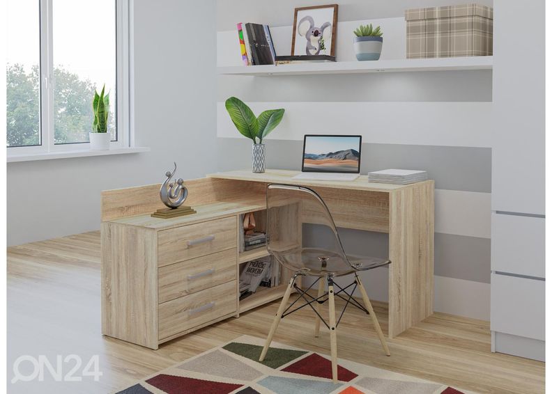 Угловой рабочий стол увеличить