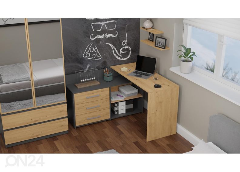 Угловой рабочий стол увеличить